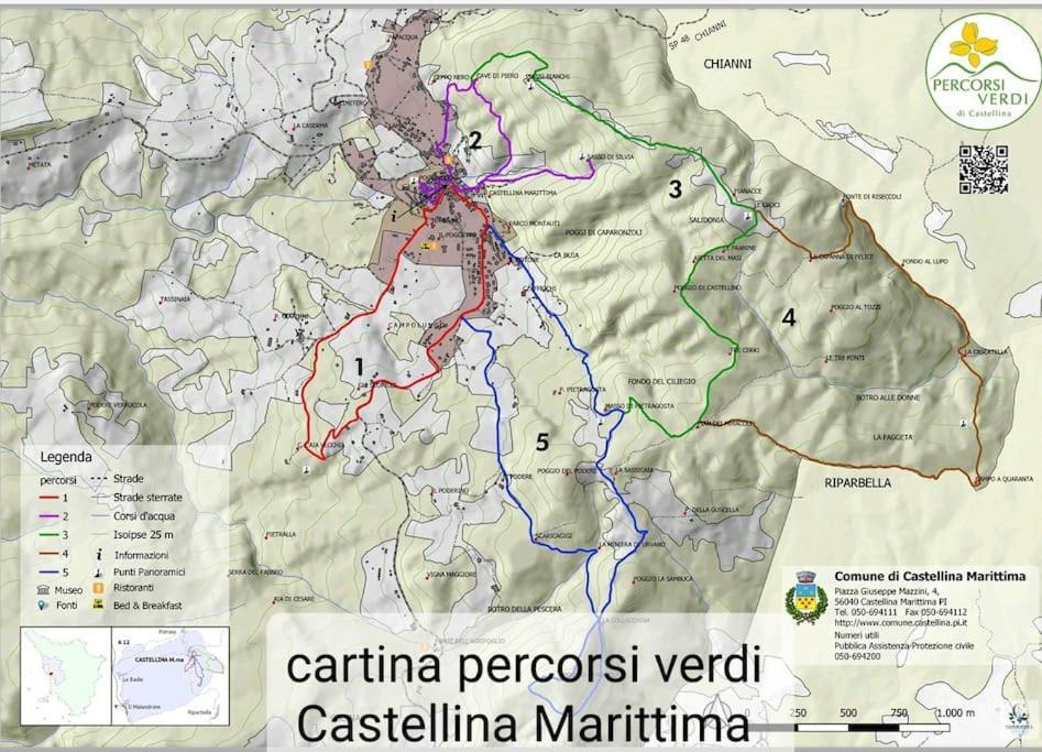 Appartamento Bellavista Castellina Marittima Eksteriør bilde