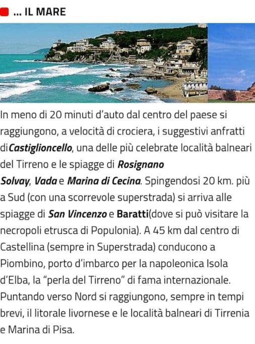 Appartamento Bellavista Castellina Marittima Eksteriør bilde
